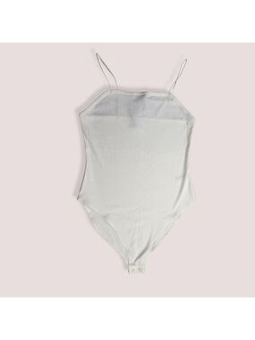 Wild Fable White Ribbed BodySuit Large